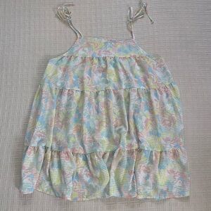 Pastel floral babydoll dress.